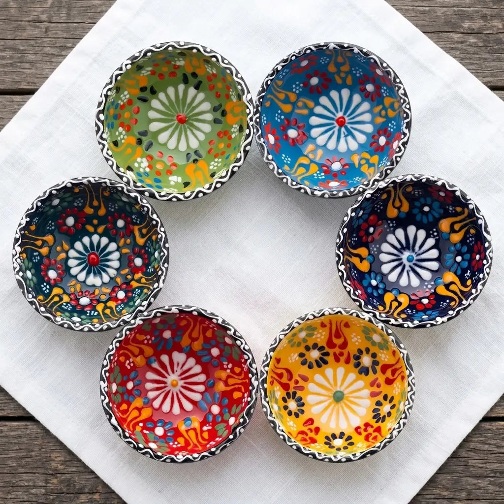 Set of 6 - Handpainted Turkish Mini Bowls