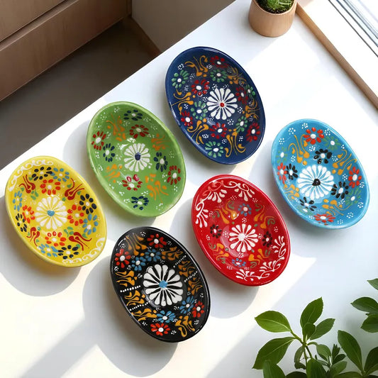 Set of 6 - Oval Shape Spice Bowls