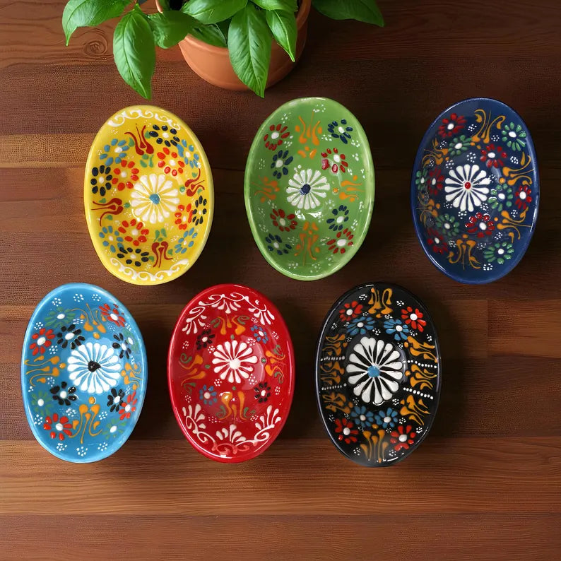 Set of 6 - Oval Shape Spice Bowls