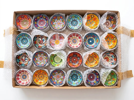 Set of 6 - Handpainted Turkish Mini Bowls